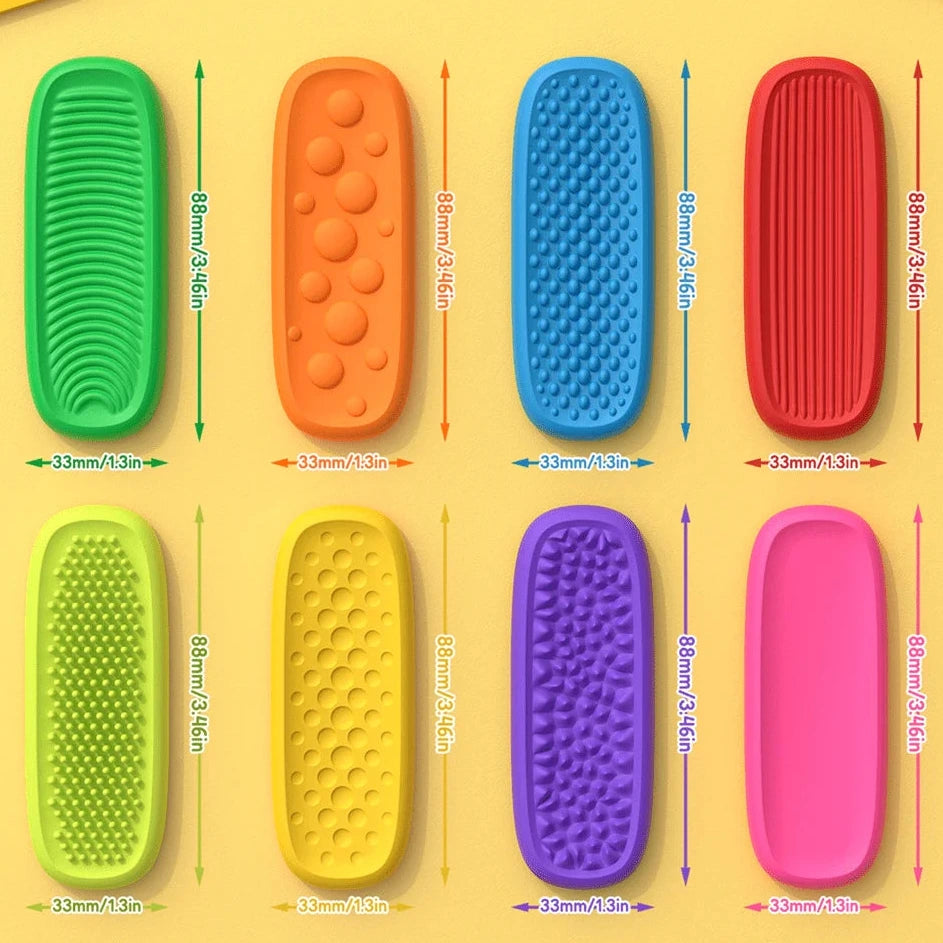 Bandes texturées colorées sensorielles