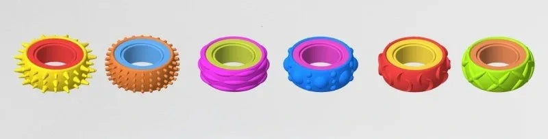 Bague spin sensorielle enfant en  silicone
