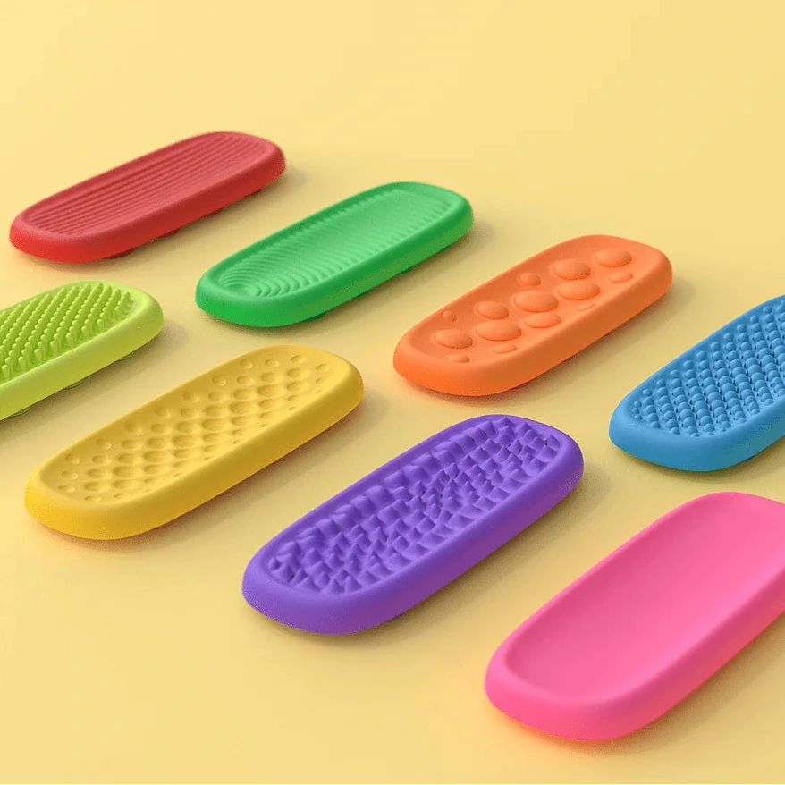 Bandes texturées colorées sensorielles