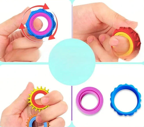 Bague spin sensorielle enfant en  silicone